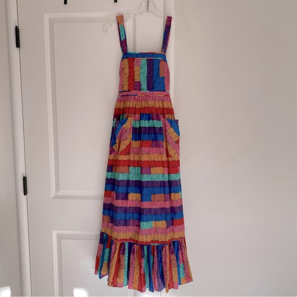 FARM Rio Dresses & Skirts - Farm Rio Rainbow Stripe Maxi Dress